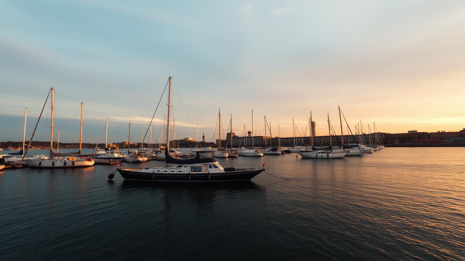 Hafen von Kiel im Abendlicht – Beratung vor Ort in Kiel